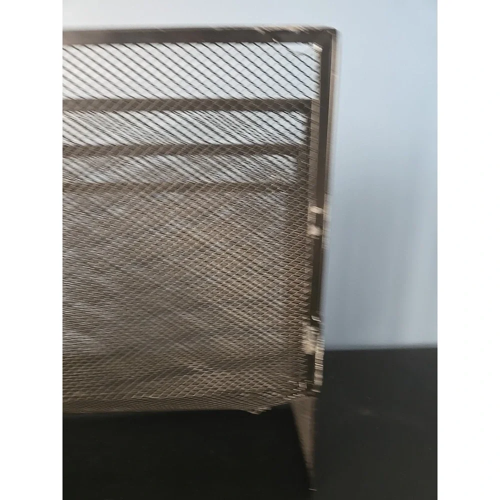 Three Section Tier Compartment Black Metal  Mesh Wire File Organizer‎
